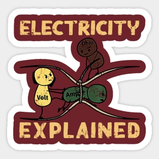 funny electricity explained Sticker